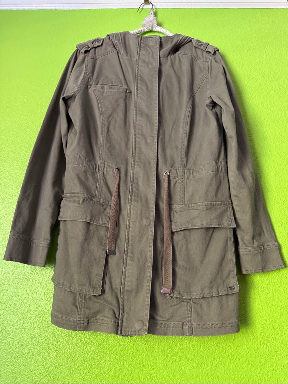 Cotton On Olive Green Utility Jacket with Hood